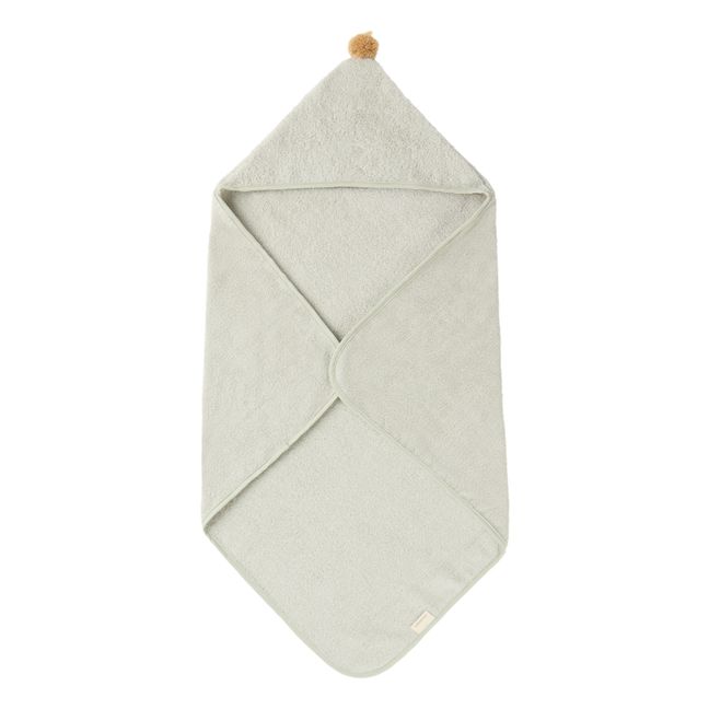 Cape de bain So Cute en coton bio | Sauge