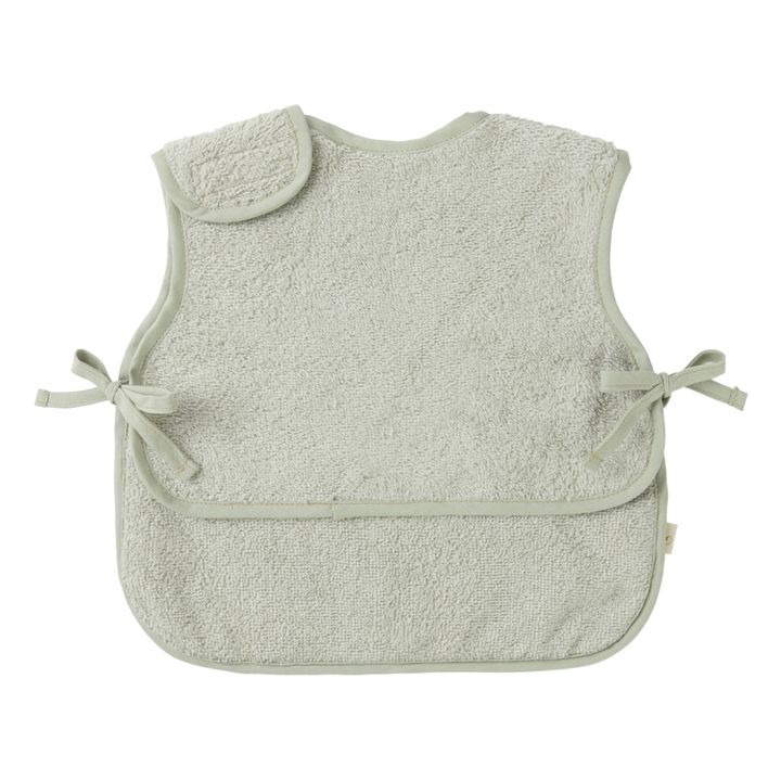 Lätzchen mit Tasche aus Bio-Baumwollfrottee | Salbei- Produktbild Nr. 1