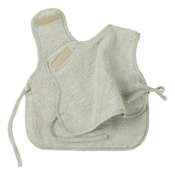 Lätzchen mit Tasche aus Bio-Baumwollfrottee | Salbei- Produktbild Nr. 2