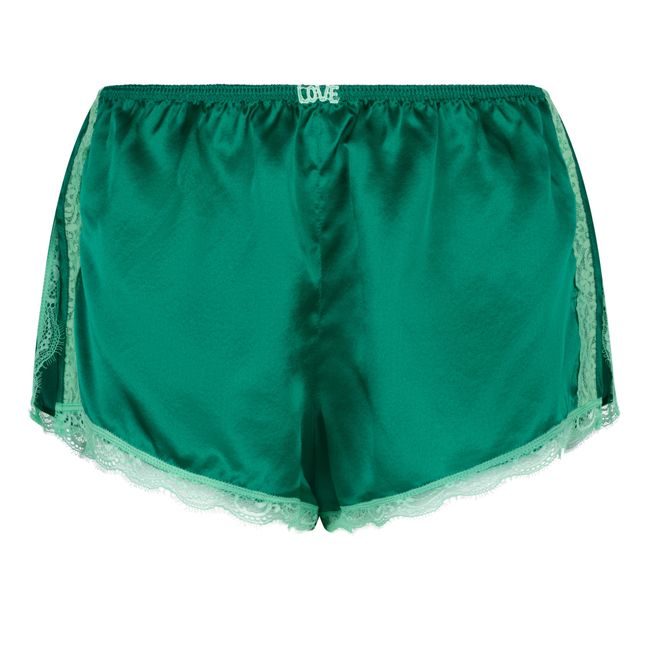Pantaloncini del pigiama in seta Apollo | Verde