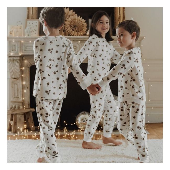 Pyjama Velours de Coton Bio Anis Etoilé | Ecru