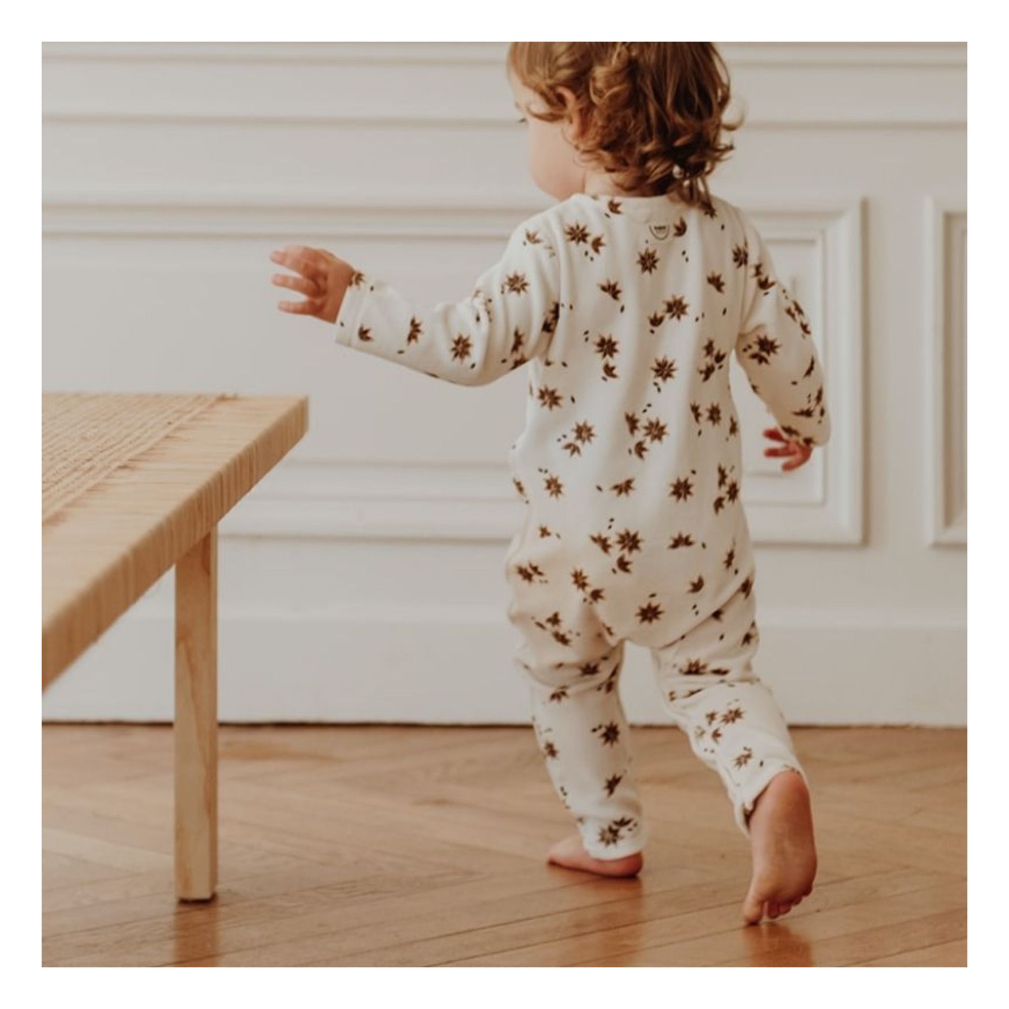 bonjour little - couverture couette bébé coton bio - dots nut