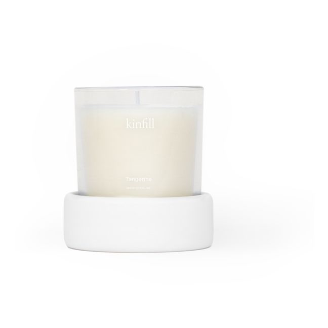 Tangerine scented candle | White