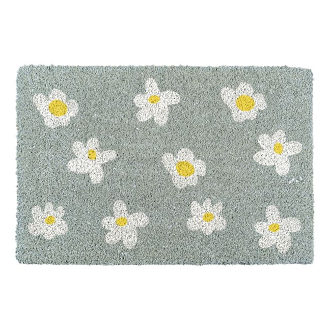 Fußmatte Blumen | Hellblau