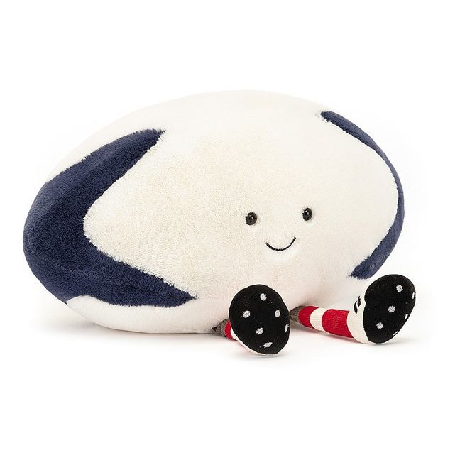 Peluche Amusable Ballon de rugby | Blanc