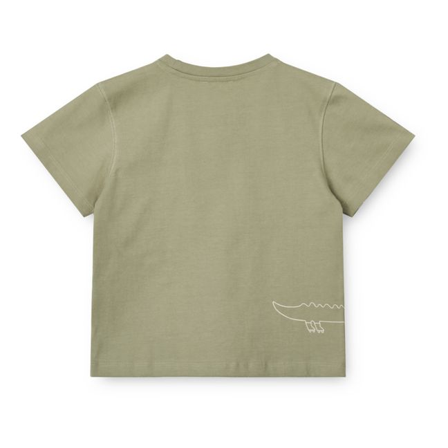 Maglietta Sixten con coccodrillo | Verde kaki chiaro