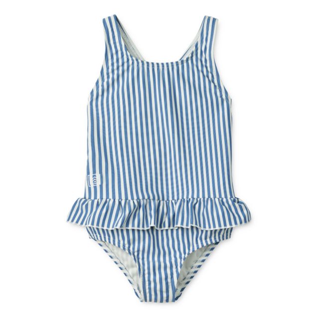 Amara Striped 1-Piece Swimsuit | Blue