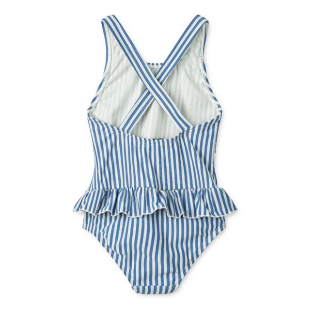 Amara Striped 1-Piece Swimsuit | Blue