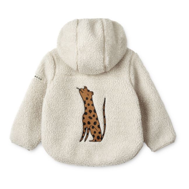 Mara Embroidered Fleece Jacket | Ecru