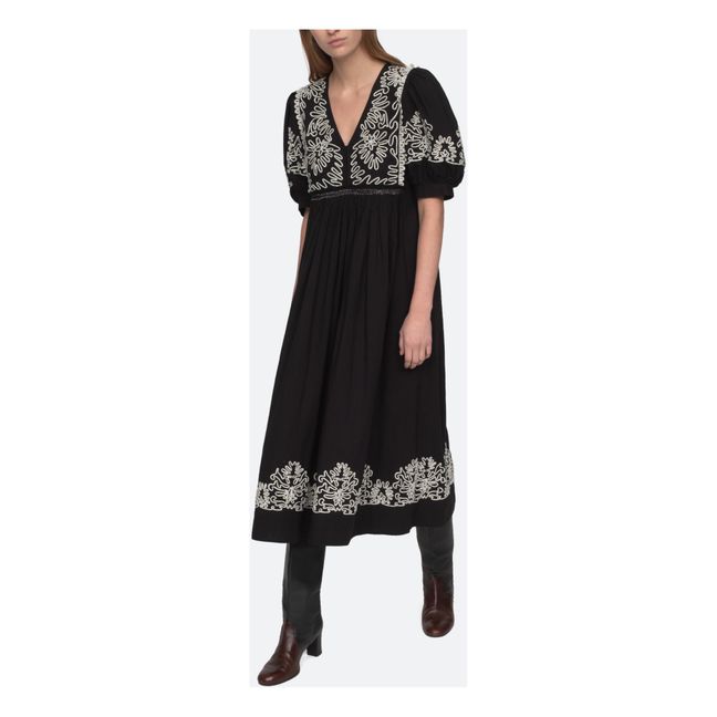 Robe Brodée Cordera | Noir