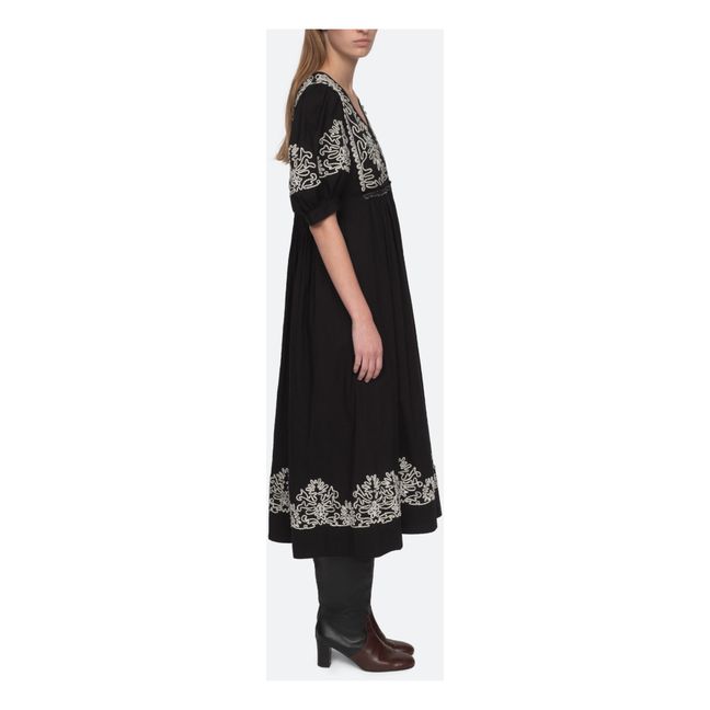 Robe Brodée Cordera | Noir