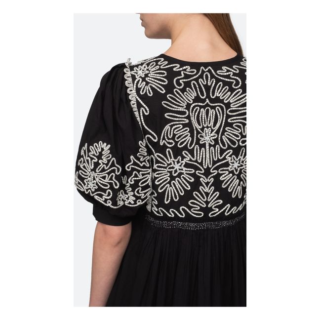 Cordera embroidered dress | Black