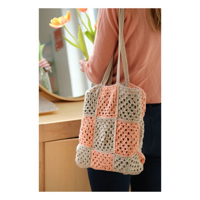DIY My granny squares bag  | Peach