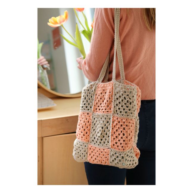 DIY Mon sac granny squares  | Rose pêche