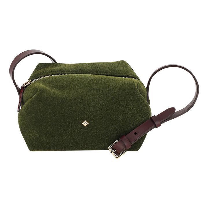 Sohna velvet mini bag | Khaki- Product image n°0