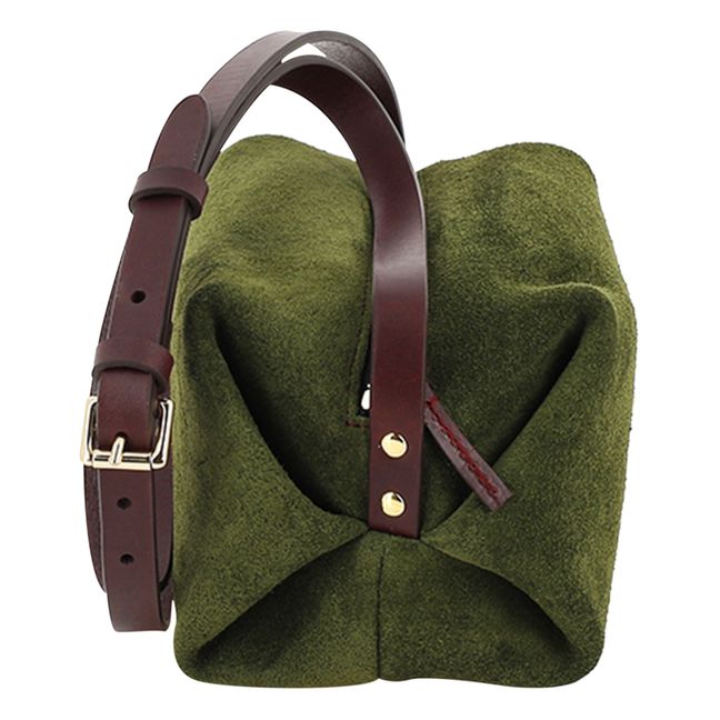 Minibolso de terciopelo Sohna | Verde Kaki