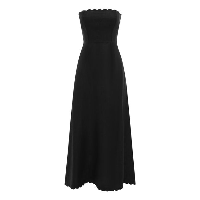 Vestido de lino Zayla | Negro