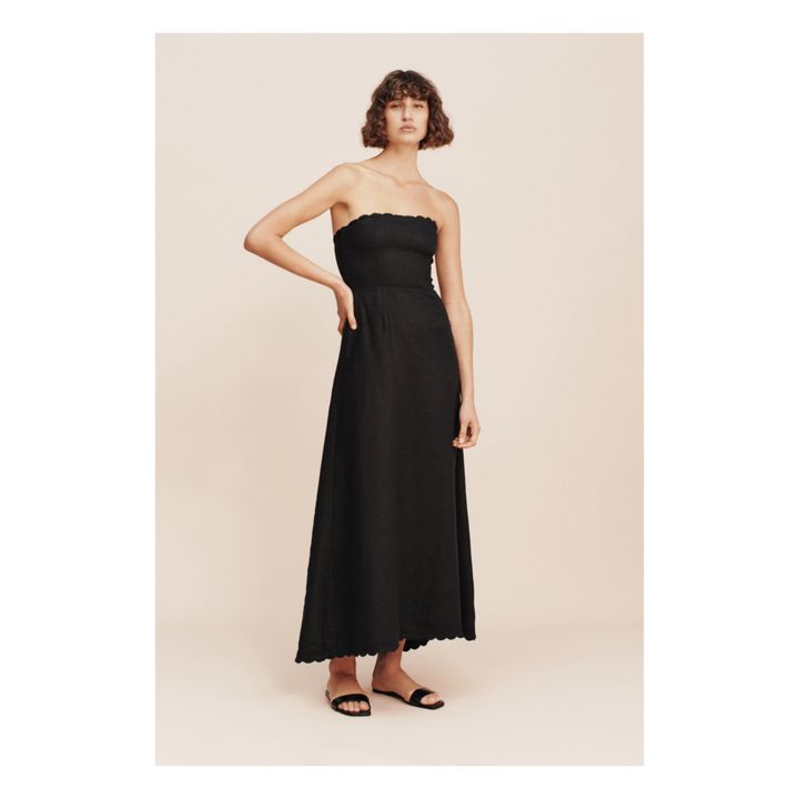 Kleid Zayla Leinen | Schwarz- Produktbild Nr. 3