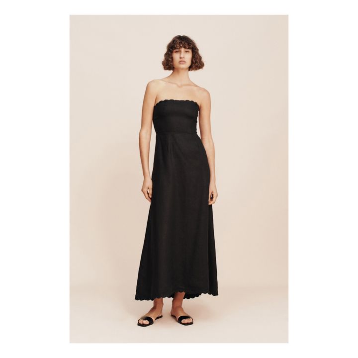 Kleid Zayla Leinen | Schwarz- Produktbild Nr. 4