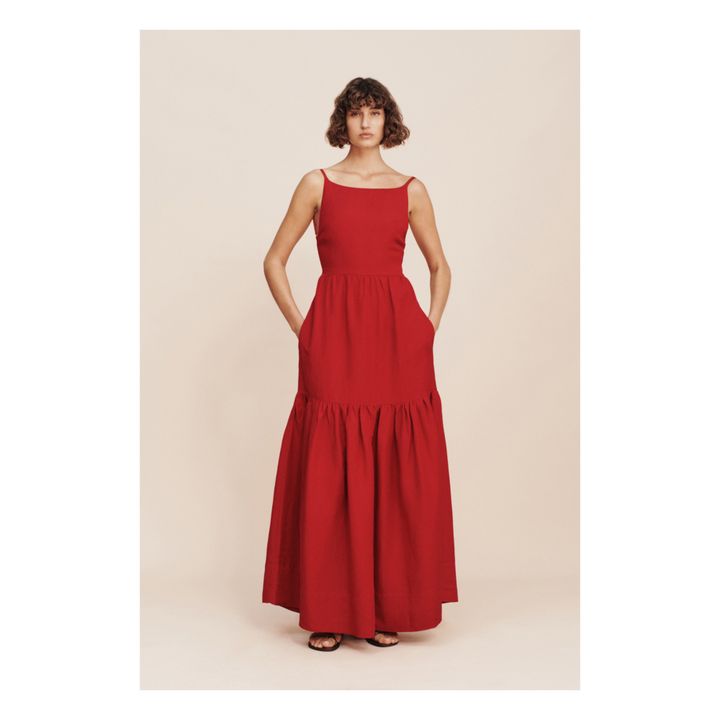 Kleid Elise Leinen | Rot- Produktbild Nr. 2