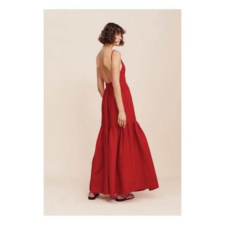 Kleid Elise Leinen | Rot- Produktbild Nr. 3