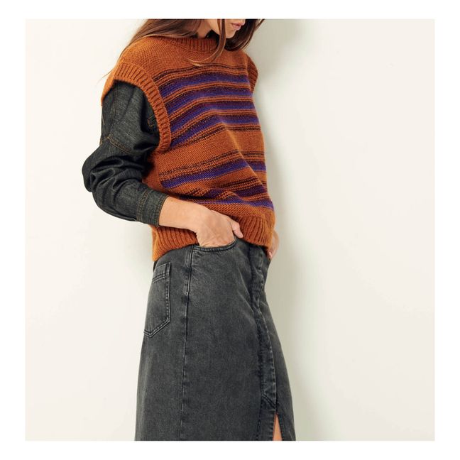 Maglione senza maniche in lana Opper | Rame