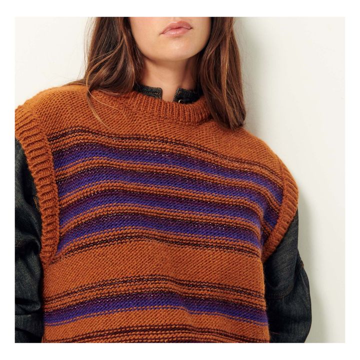 Opper Wool Sleeveless Sweater | Copper red- Product image n°6
