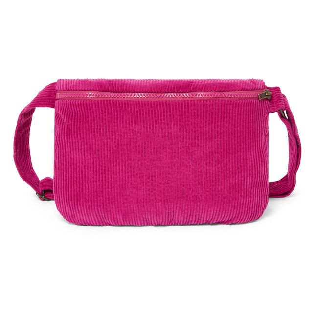 Gürteltasche aus Baumwolle und geripptem Samt - Damenkollektion - -. | Fuchsie