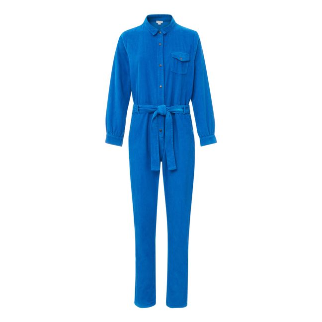 Exklusiv bei Marlot x Smallable - Neroli Catsuit aus geripptem Baumwollsamt - Damenkollektion -  | Blau