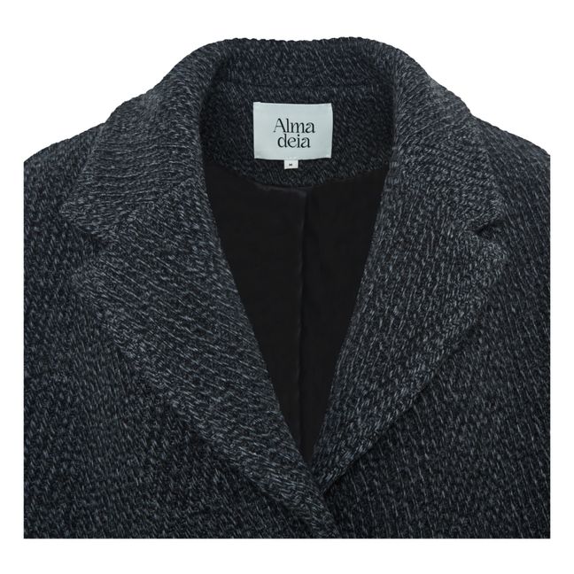 Short Coat in Recycled Wool | Grigio chiné
