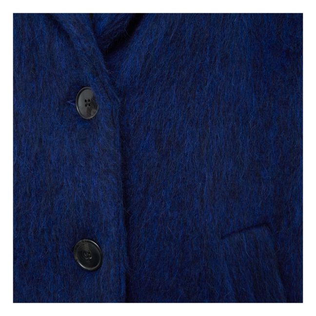 Short Coat in Recycled Wool | Electric blue