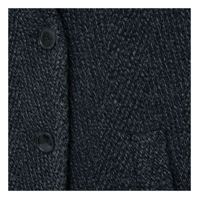 Manteau Court en Laine Recyclée | Gris chiné