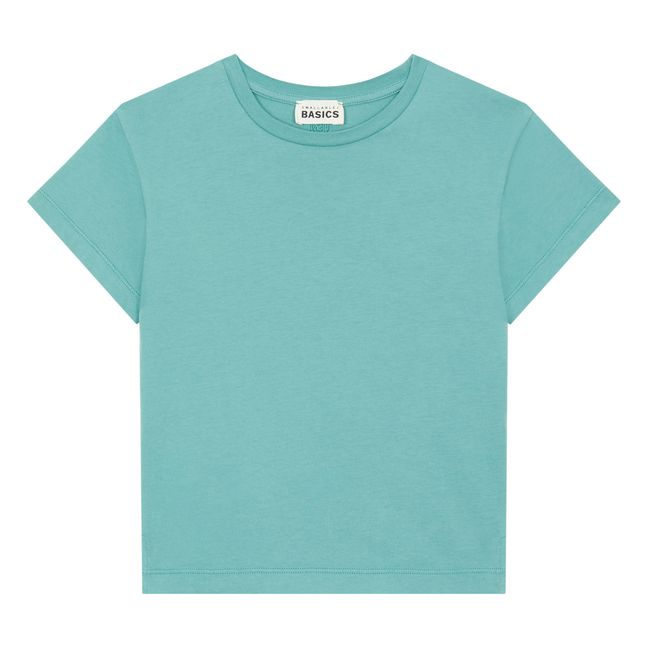 T-Shirt Fille Manches Courtes Coton Bio | Vert Menthe