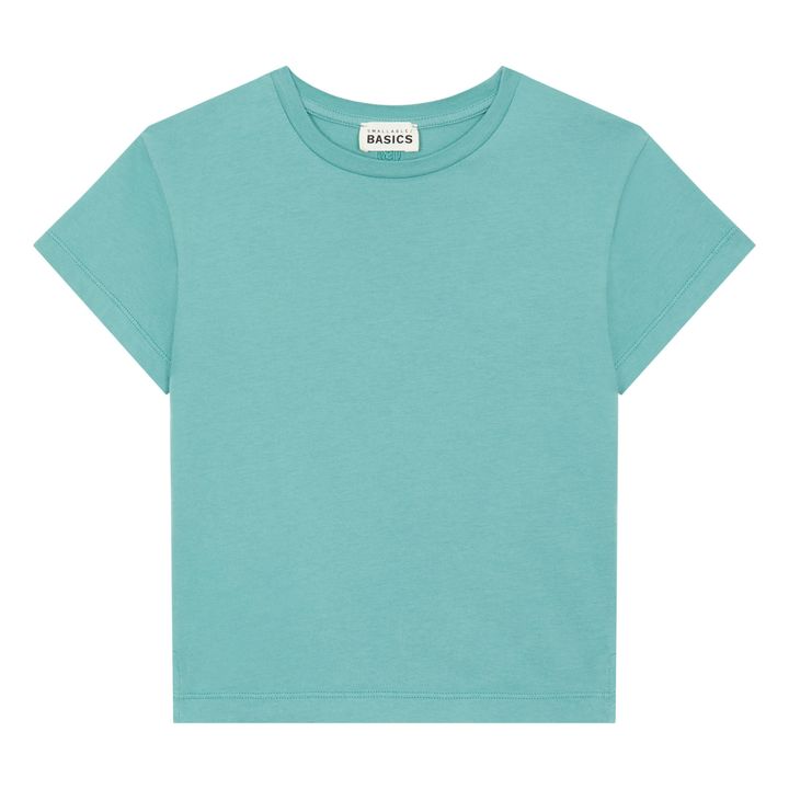 T-Shirt Mädchen Kurzarm Bio-Baumwolle | Mintgrün- Produktbild Nr. 0