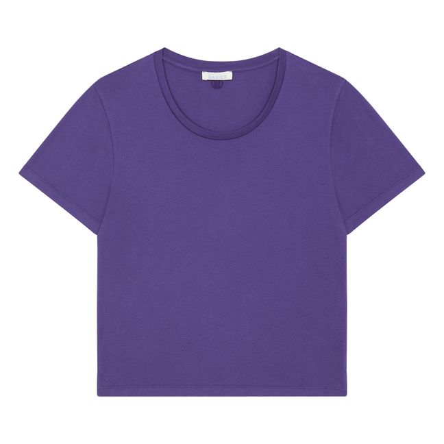 T-Shirt Femme Manches Courtes Coton Bio | Bleu indigo