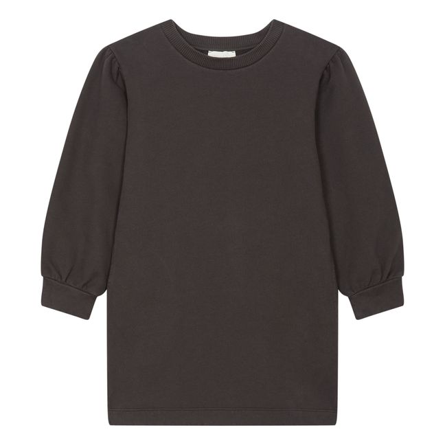Robe Pull Fille Manches Bouffantes  | Noir