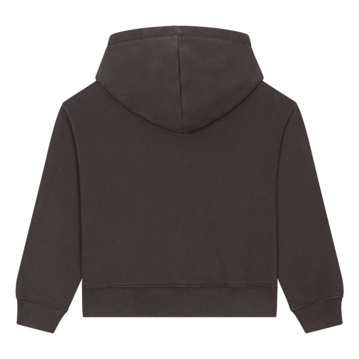 Kapuzen-Sweatshirt für Mädchen aus Bio-Baumwolle | Schwarz- Produktbild Nr. 1