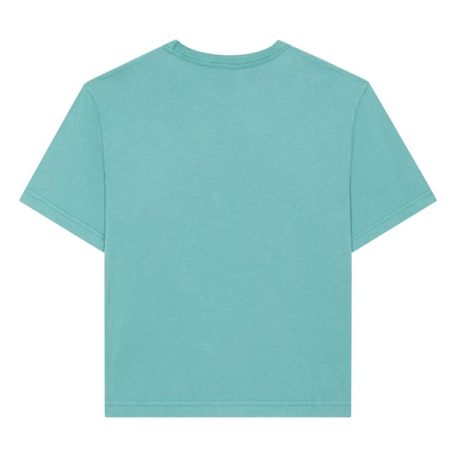 Camiseta oversize de algodón orgánico para niño | Verde Menta
