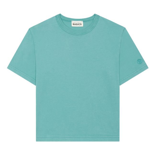Maglietta oversize da ragazzo in cotone biologico | Verde menta