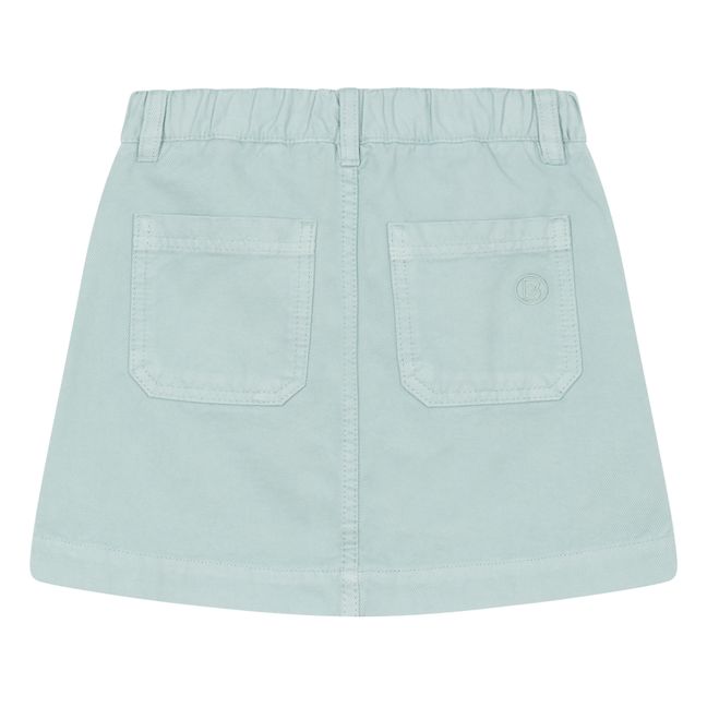 Girl's Short Denim Skirt | Mint Green
