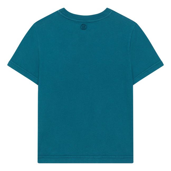 T-Shirt Garçon Manches Courtes Coton Bio | Verde azulado