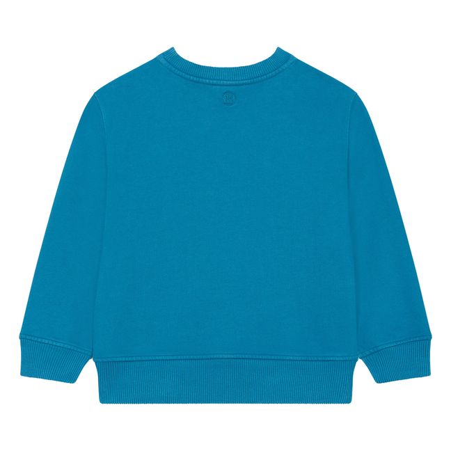 Sweat Crewneck Garçon Molleton Bio | Bleu azur