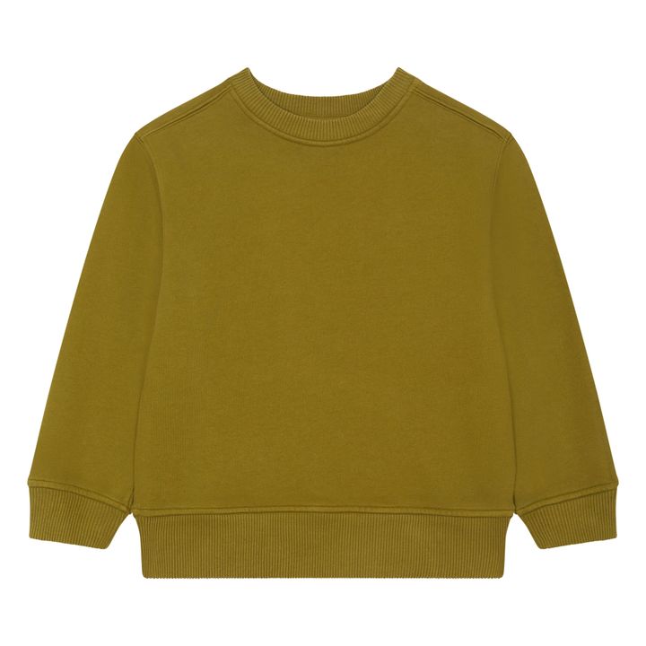 Organic Fleece Crewneck Sweatshirt | Khaki- Product image n°0