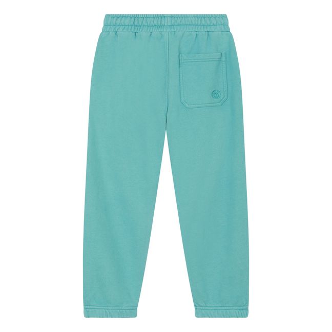 Boy's Organic Cotton Slim-fit Jogging Pants | Mint Green