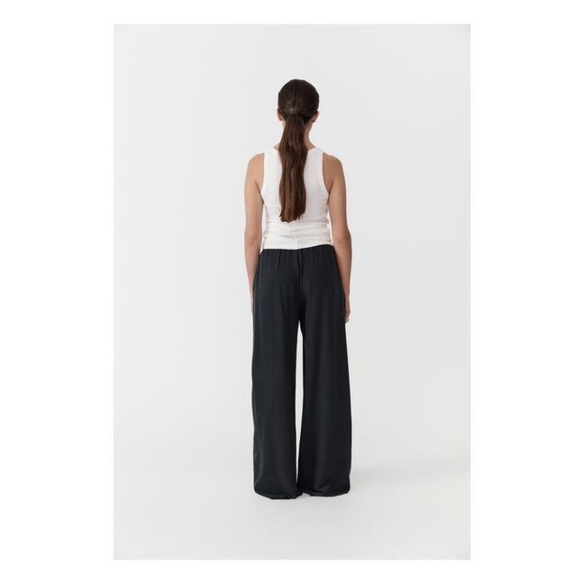 Pantalon Relaxed Soie | Noir