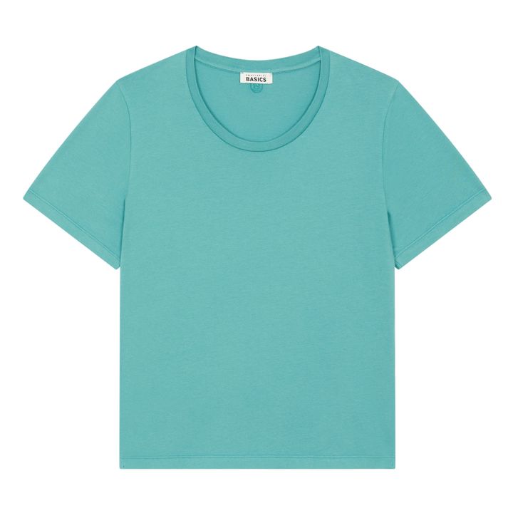 Camiseta de manga corta de algodón ecológico | Verde Menta- Imagen del producto n°0
