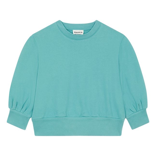 Boxy Organic Fleece Sweatshirt | Mint Green