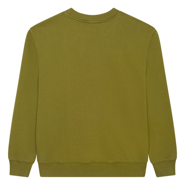 Sweat Crewneck Homme Molleton Bio | Vert kaki