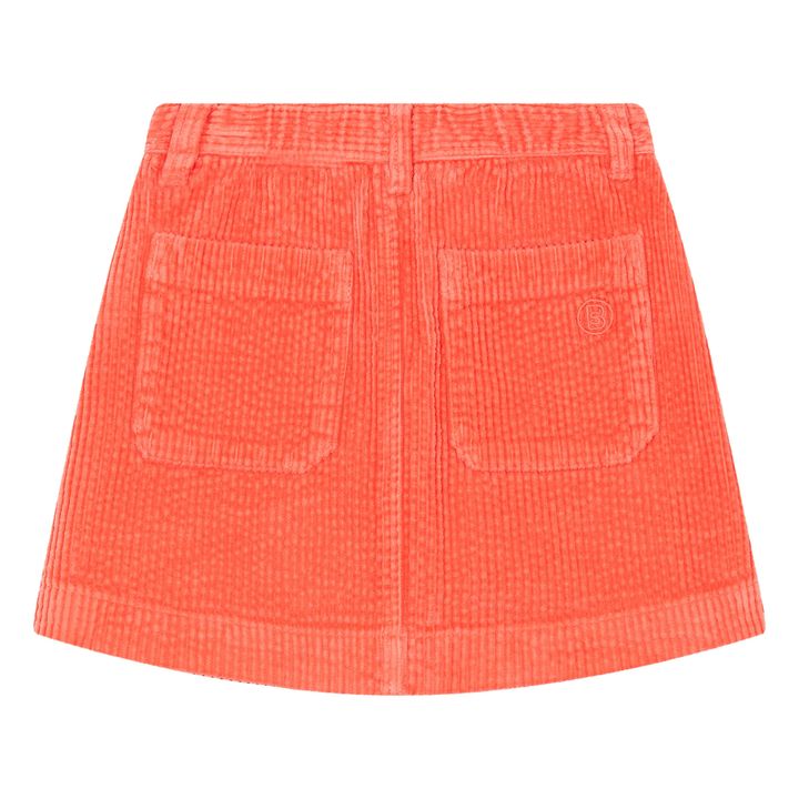 Short Skirt with Corduroy Buttons | Coral- Product image n°1