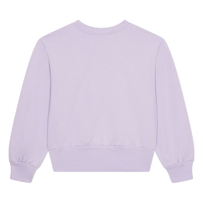 Boxy Organic Fleece Sweatshirt | Lilac